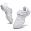 LANDHIKER Girls Cheer Shoes White Kids Cheer Sneakers Fashion Sports Training Athletic Comfortable Lightweight Breathable Tennis Shoes Flats Size view 2