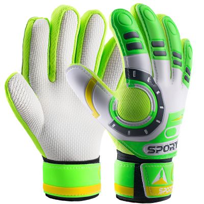 Sportout Kids Goalkeeper Gloves, Soccer Goalie Gloves with Double Wrist Protection and Non-Slip Wear Resistant Latex Material to Prevent Injuries