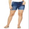 WallFlower Jeans Irresistible Denim Shorts for Women High Rise Insta Soft Figure Enhancing Stretch Denim in Standard and Plus, Kelly, 20 Plus view 1