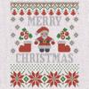 Tee Hunt Ugly Sweater Santa Claus Sweatshirt Let it Snow Christmas Jingle Bells Crewneck White Small view 3