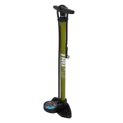 Truflo Unisex's Supertrax Floor Pump Bicycle, Olive Green, One Size