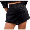 Danielle Bernstein Womens Cuffed High-Cut Shorts Black 0 view 1