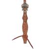 Circle Y Copper Sunflower Tooling Durable Versatile Western Horse Size Double Leather Ply Browband Headstall with Adjustable Strap | 35" - 43" Headstall Working Length view 2