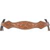Circle Y Copper Sunflower Tooling Durable Versatile Western Horse Size Double Leather Ply Browband Headstall with Adjustable Strap | 35" - 43" Headstall Working Length view 3