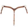Circle Y Copper Sunflower Tooling Durable Western Horse Size Double Leather Ply Equine Breast Collar with Iron Buckles | 28" - 30" Breast Collar Working Length view 1