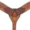 Circle Y Copper Sunflower Tooling Durable Western Horse Size Double Leather Ply Equine Breast Collar with Iron Buckles | 28" - 30" Breast Collar Working Length view 2