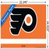 Trends International NHL Philadelphia Flyers - Logo 21 Wall Poster, 14.72" x 22.37", Premium Poster & Push Pin Bundle view 3