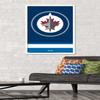 Trends International NHL Winnipeg Jets - Logo 21 Wall Poster, 22.375" x 34", White Framed Version view 2