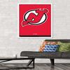 Trends International NHL New Jersey Devils - Logo 21 Wall Poster, 22.375" x 34", White Framed Version view 2