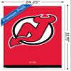 Trends International NHL New Jersey Devils - Logo 21 Wall Poster, 22.375" x 34", White Framed Version view 3
