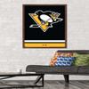 Trends International NHL Pittsburgh Penguins - Logo 21 Wall Poster, 22.375" x 34", Mahogany Framed Version view 2