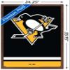 Trends International NHL Pittsburgh Penguins - Logo 21 Wall Poster, 22.375" x 34", Mahogany Framed Version view 3