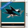 Trends International NHL San Jose Sharks - Logo 21 Wall Poster, 22.375" x 34", Bronze Framed Version view 3