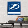 Trends International NHL Tampa Bay Lightning - Logo 21 Wall Poster, 22.375" x 34", Silver Framed Version view 2