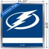 Trends International NHL Tampa Bay Lightning - Logo 21 Wall Poster, 22.375" x 34", Silver Framed Version view 3