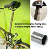TIBROMTACK Titanium Seatpost for Brompton Folding Bike Ultralight Ti Upgrade Bicycle Seat Tube Post Flared Diameter 31.8mm (Gold, 535) view 4
