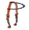 CHALLENGER Horse Western Leather Tack Beaded Overlay One Ear Headstall Screw Ends 79RT02HA view 2