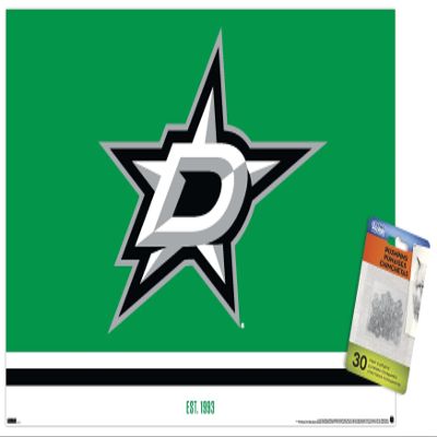 Trends International NHL Dallas Stars - Logo 21 Wall Poster with Push Pins