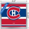 Trends International NHL Montreal Canadiens - Logo 21 Wall Poster, 14.725" x 22.375", Silver Framed Version view 3