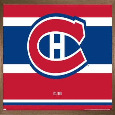 Trends International NHL Montreal Canadiens - Logo 21 Wall Poster, 14.725" x 22.375", Bronze Framed Version