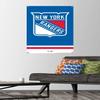 Trends International NHL New York Rangers - Logo 21 Wall Poster, 22.37" x 34.00", Premium Poster & Push Pin Bundle view 2