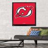 Trends International NHL New Jersey Devils - Logo 21 Wall Poster, 22.375" x 34", Black Framed Version view 2