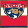 Trends International NHL Florida Panthers - Logo 21 Wall Poster, 22.375" x 34", Bronze Framed Version view 1