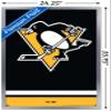 Trends International NHL Pittsburgh Penguins - Logo 21 Wall Poster, 22.375" x 34", Silver Framed Version view 3