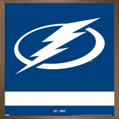 Trends International NHL Tampa Bay Lightning - Logo 21 Wall Poster, 22.375" x 34", Bronze Framed Version