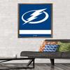 Trends International NHL Tampa Bay Lightning - Logo 21 Wall Poster, 22.375" x 34", Bronze Framed Version view 2