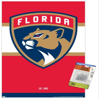 Trends International NHL Florida Panthers - Logo 21 Wall Poster with Push Pins