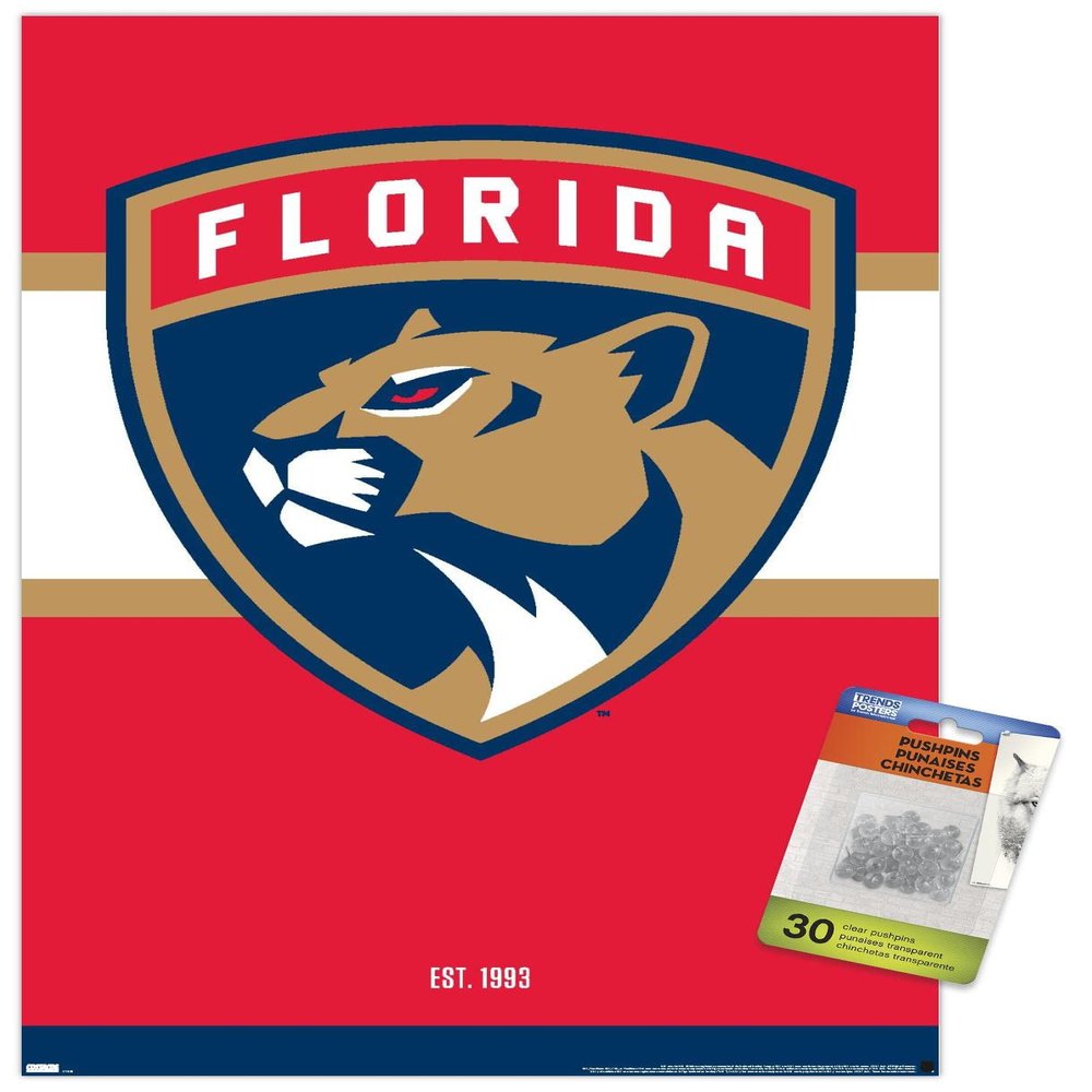 Trends International NHL Florida Panthers - Logo 21 Wall Poster with Push Pins
