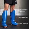 Elite Sports Muay Thai MMA Kickboxing Boys and Girls Shin Guards for Age 4 to 8 Years, Instep Guard Sparring Protective Leg Shin Kick Pads for Kids (Medium, Blue) view 2