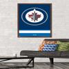 Trends International NHL Winnipeg Jets - Logo 21 Wall Poster, 22.375" x 34", Mahogany Framed Version view 2
