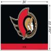 Trends International NHL Ottawa Senators - Logo 21 Wall Poster, 22.37" x 34.00", Poster & Push Pin Bundle view 3