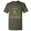 Merry Chrithmith T-Shirt Boxer Mike Ugly Sweater Funny Christmas Men's Tee Military Green Small view 4