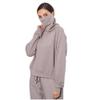 B&A by Betsy and Adam Womens Pullover Built-in Mask Crewneck Sweater Gray M view 1