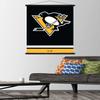 Trends International NHL Pittsburgh Penguins - Logo 21 Wall Poster, 22.375" x 34", Premium Print and Black Hanger Bundle view 2