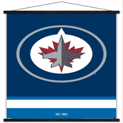 Trends International NHL Winnipeg Jets - Logo 21 Wall Poster, 22.375" x 34", Premium Print and Black Hanger Bundle