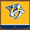 Trends International NHL Nashville Predators - Logo 21 Wall Poster, 22.375" x 34", Mahogany Framed Version view 1