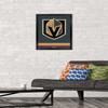 Trends International NHL Vegas Golden Knights - Logo 21 Wall Poster, 14.725" x 22.375", Black Framed Version view 2