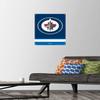 Trends International NHL Winnipeg Jets - Logo 21 Wall Poster, 14.72" x 22.37", Premium Poster & Push Pin Bundle view 2