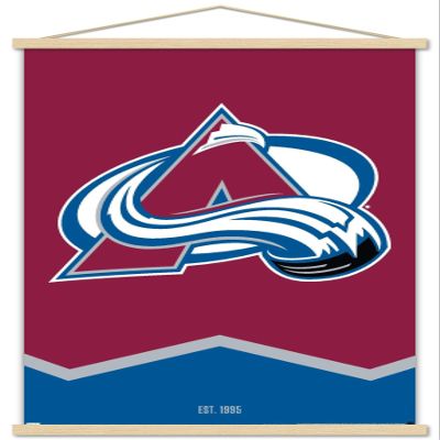 Trends International NHL Colorado Avalanche - Logo 21 Wall Poster, 22.375" x 34", Premium Print and Beechwood Hanger Bundle