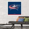 Trends International NHL Columbus Blue Jackets - Logo 21 Wall Poster, 22.375" x 34", White Framed Version view 2