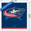 Trends International NHL Columbus Blue Jackets - Logo 21 Wall Poster, 22.375" x 34", White Framed Version view 3