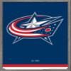 Trends International NHL Columbus Blue Jackets - Logo 21 Wall Poster, 22.375" x 34", Barnwood Framed Version view 1