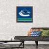 Trends International NHL Vancouver Canucks - Logo 21 Wall Poster, 14.725" x 22.375", Mahogany Framed Version view 2