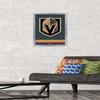 Trends International NHL Vegas Golden Knights - Logo 21 Wall Poster, 14.725" x 22.375", Silver Framed Version view 2