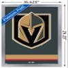 Trends International NHL Vegas Golden Knights - Logo 21 Wall Poster, 14.725" x 22.375", Silver Framed Version view 3