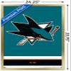 Trends International NHL San Jose Sharks - Logo 21 Wall Poster, 22.375" x 34", Gold Framed Version view 3